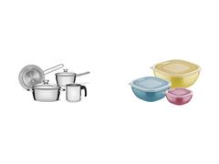 Kit Batería de Cocina 4 Pcz + Juego Potes 6 Pzs Mix color Tramontina