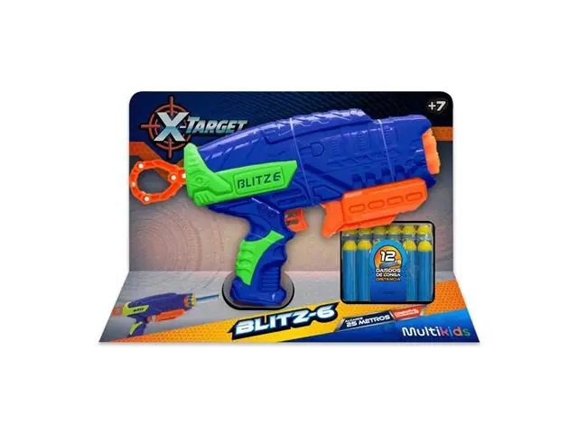 Lançadores X-Target Blitz com 12 Dardos Multikids BR2026