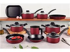 Jogo de Panelas Tramontina Turim Vermelho 10 Peças - 1