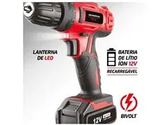 Parafusadeira e Furadeira Mondial FPF-06M Bateria 12V Bivolt - 2