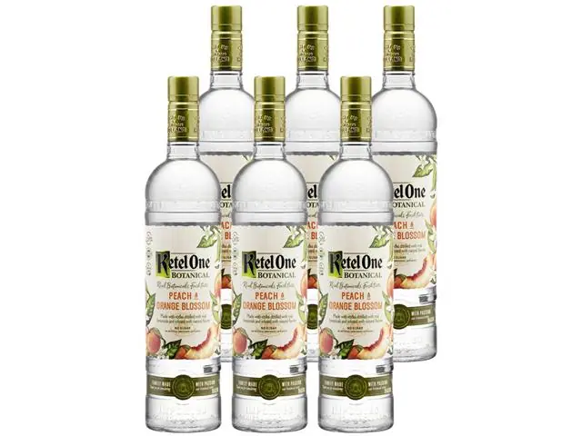 Combo Vodka Ketel One Botanical Peach & Orange Blossom 750ml  - 6 Uni