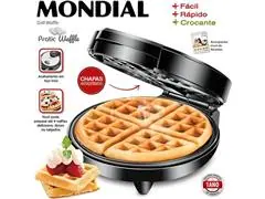 Máquina de Waffle Mondial Pratic Waffle GW-01 Preta 1200W - 3