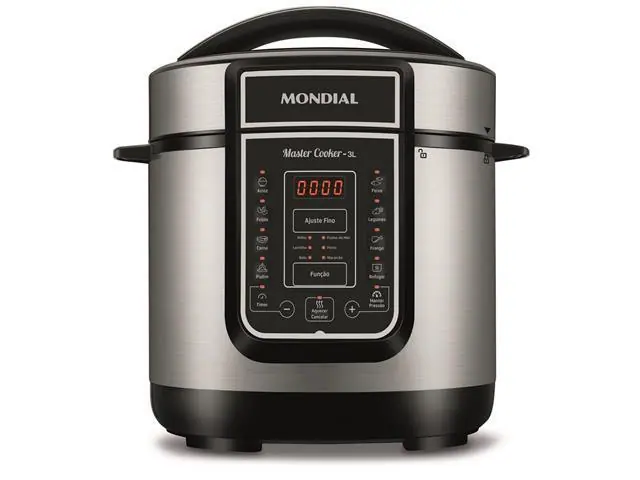 Panela de Pressão Elétrica Digital Mondial Master Cooker 3 Litros