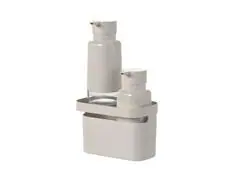 Conjunto Dispensers e Organizador OU Flow Bege - 1