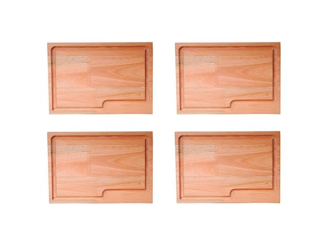 Set de 4 Platos de Madera BBQ GRILL 30x20 cm 