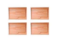 Set de 4 Platos de Madera BBQ GRILL 30x20 cm 