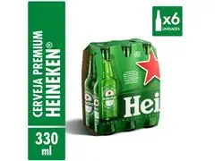 Cerveja Heineken Long Neck 330ml Pack 6 Unidades - 0