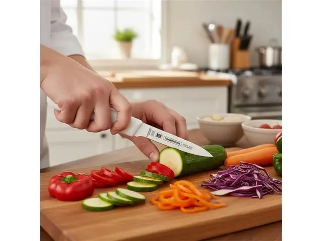 Faca para Legumes Tramontina Profissional Inox e Cabo Branco 3"