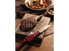 Garfo Jumbo Tramontina Churrasco Inox e Cabo Polywood Vermelho - 1