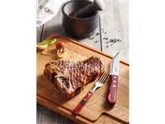 Garfo Jumbo Tramontina Churrasco Inox e Cabo Polywood Vermelho - 4