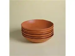 Conjunto 6 Pratos Fundo Porto Brasil Bio Stoneware Terrakotta - 3