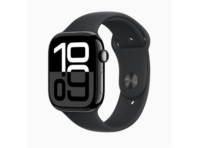 Apple Watch Series 10 46 mm negro azabache correa deportiva/negra-M/L