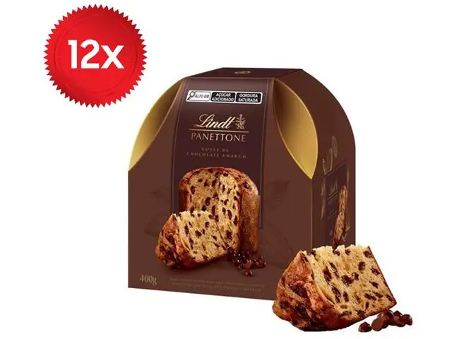 Combo 12 Unidades Panettones Lindt Gotas de Chocolate Amargo 400G