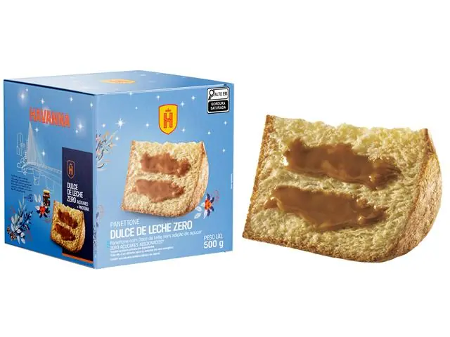 Panettone Havanna Recheado de Doce de Leite Zero 500G