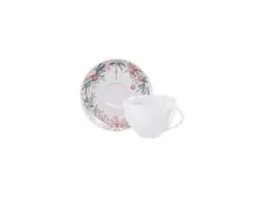 Conjunto Xícara e Pires de Chá Tramontina Noite Feliz 250 ml 2 Peças - 2