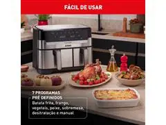 Fritadeira Airfryer Arno Dual 5,2L+3,1L Inox Digital 1800W AFD2 - 2