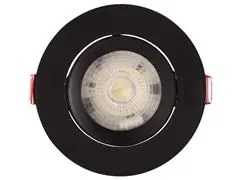 Spot LED Tramontina Redondo 5W 3000K Preto com Luz Amarela