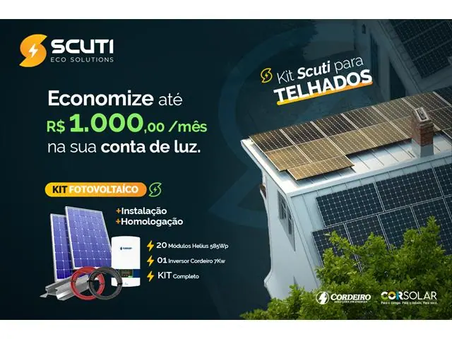 Kit CorSolar Scuit para Telhado 1.000K - Energia Solar