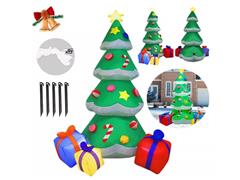 Árbol  de navidad inflable de 2,13 metros con luz led - 1