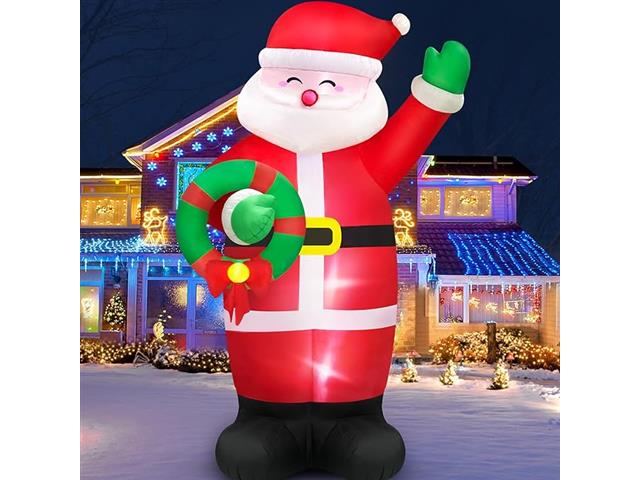 Santa Claus inflable con luz led de 1.8 metros