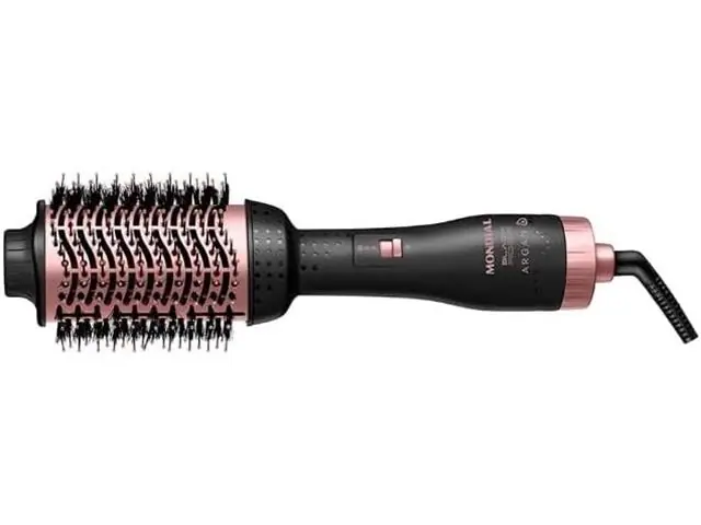 Escova Secadora Argan Mondial Preto/Golden Rose 1300W Bivolt ES-14-BI