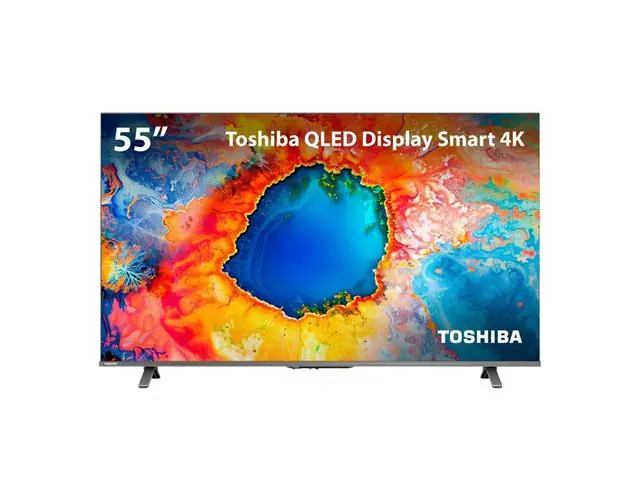 Smart TV QLED 55" 4K Toshiba 55C450NS Google TV WiFi TB035M