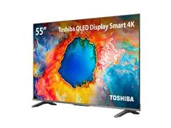 Smart TV QLED 55" 4K Toshiba 55C450NS Google TV WiFi TB035M - 3