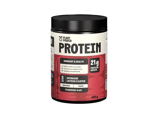 Suplemento Plant Power Protein Strawberry Blast 490G