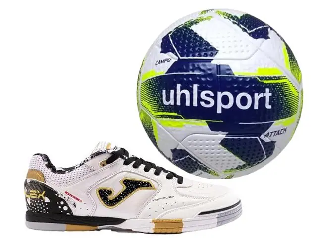 Chuteira Futsal Joma Top Flex Branco Preto Tam 41 GANHE Bola de Campo