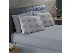 Jogo de Cama Buettner Casal Basic Estampado Clinton Cinza 3 Peças
