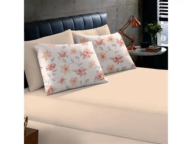 Jogo de Cama Buettner King Basic Estampado Jania Coral 3 Peças