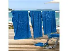 Toalha Buettner Estrela do mar Praia 81x150 azul bic - 3