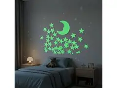 100 Estrelas Fluorescentes Neon Brilha No Escuro Teto e Parede Gadnic