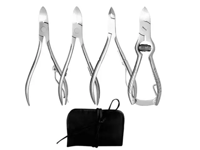 Kit de Alicates de Manicure e Pedicure Profissional 4 Peças Gadnic
