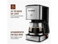 Cafeteira Elétrica Dolce Arome Mondial Preto/Inox 800W 220V - 1