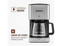 Cafeteira Elétrica Dolce Arome Mondial Preto/Inox 800W 220V - 2