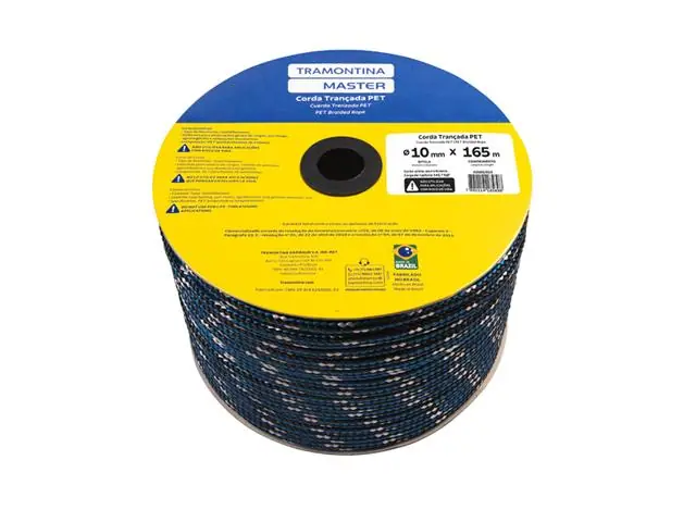 Corda Trançada PET 10 mm x 165m Tramontina Master