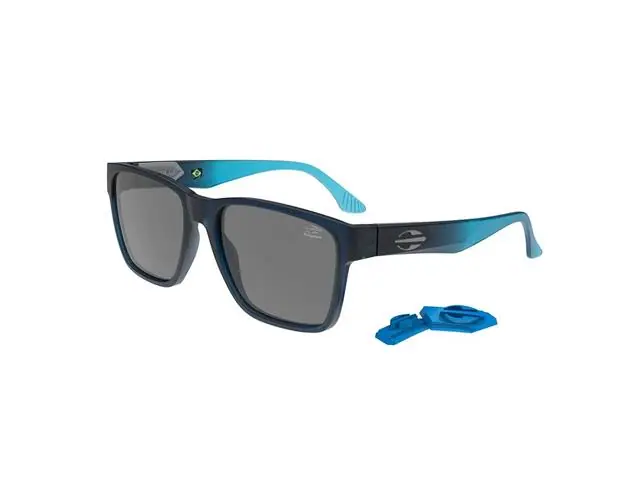 Óculos de Sol Mormaii Hong Kong Azul Esc Fosco/L Cinza Polariz