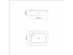 Pote de Vidro Tramontina Vittra Retangular com Tampa Hermética 1,52 L - 3