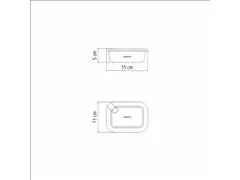Pote de Vidro Tramontina Vittra Retangular com Tampa de Silicone 0,37L - 7