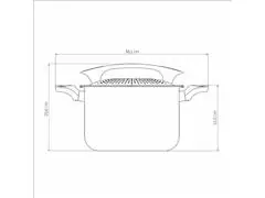 Espagueteira Tramontina Milazzo Antiaderente Amêndoa 22 cm - 9