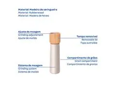 Moedor de Sal e Pimenta Tramontina Realce de 20,5 cm Cinza - 1