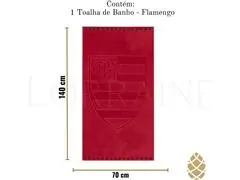 Toalha Buettner Jacquard Futebol Flamengo Vermelha Barra Trabalhada - 3