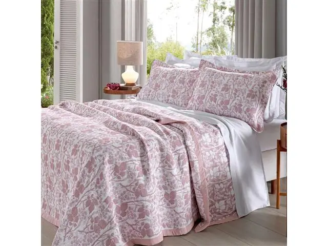Colcha Buettner Bouti Cenário Glenda Rosa King 2,60x2,80