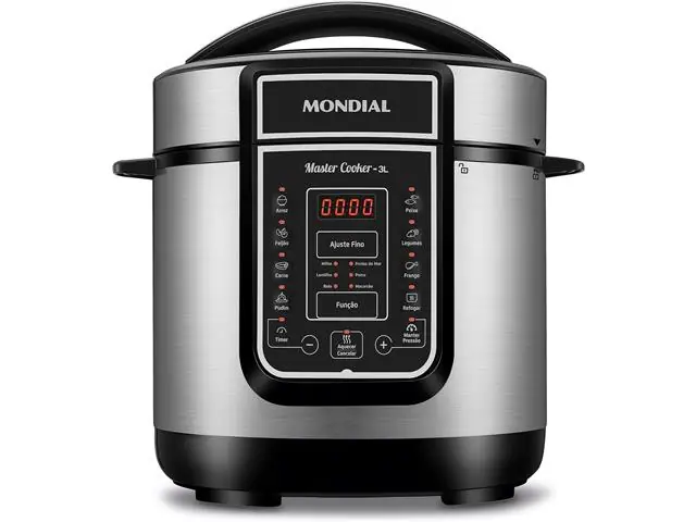 Panela de Pressão Elétrica Mondial, Master Cooker 700W 3L Preto 110V