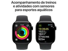 Apple Watch Series 10 46mm Preto Pulseira Esportiva Preto - 3