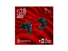 FONE BLUETOOTH TWS – DISPLAY TOUCH | 25H | ANC (T15P - PRETO) - 3