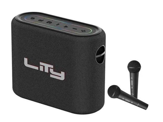 Caixa Bluetooth Karaokê c/2 Mic 80W (B15M)