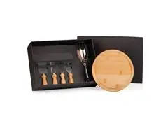 Conjunto de Tábua Taça e Utensílios 6 Peças