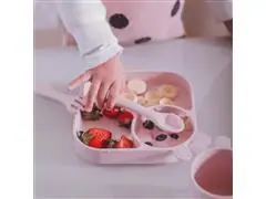 Kit de Alimentação Infantil Silicone 4 Peças Rosa Petit Piá - 1